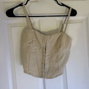 Corduroy Cami Corset Style Top